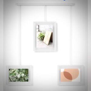 Umbra Exhibit Picture Frames, White, Set of 3
